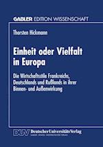 Einheit oder Vielfalt in Europa