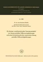 Ein direkter zweidimensionaler Operatorenkalkül zur Lösung partieller Differenzengleichungen und seine Anwendung bei der numerischen Lösung partieller Differentialgleichungen