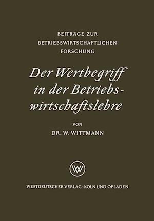 Der Wertbegriff in der Betriebswirtschaftslehre