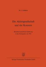 Die Aktiengesellschaft und der Konzern