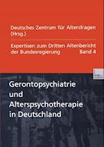 Gerontopsychiatrie und Alterspsychotherapie in Deutschland