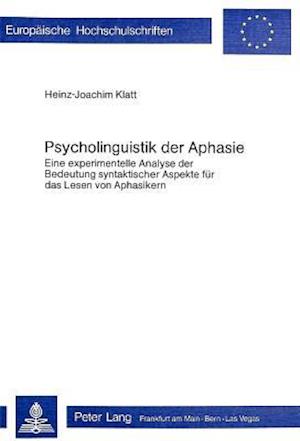 Psycholinguistik Der Aphasie