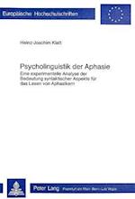 Psycholinguistik Der Aphasie