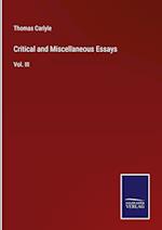 Critical and Miscellaneous Essays