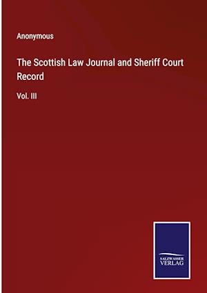 The Scottish Law Journal and Sheriff Court Record