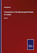 Transactions of the Microscopical Society of London