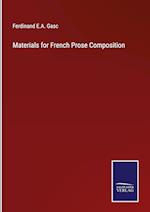 Materials for French Prose Composition