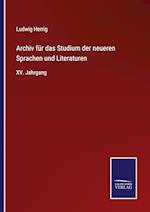 Archiv für das Studium der neueren Sprachen und Literaturen