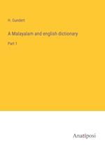 A Malayalam and english dictionary