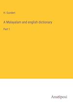 A Malayalam and english dictionary