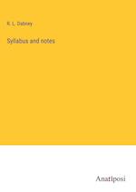 Syllabus and notes