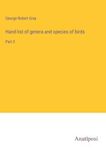 Hand-list of genera and species of birds