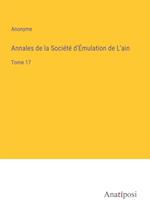 Annales de la Société d'Émulation de L'ain