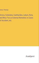 Arnica, Calendula, Cantharides, Ledum, Ruta, and Rhus Tox as External Remedies in Cases of Accident, etc.