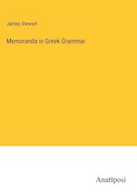 Memoranda in Greek Grammar