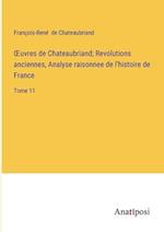 ¿uvres de Chateaubriand; Revolutions anciennes, Analyse raisonnee de l'histoire de France