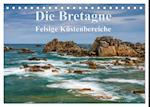 Die Bretagne - Felsige Küstenbereiche (Tischkalender 2024 DIN A5 quer), CALVENDO Monatskalender