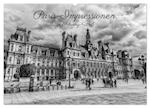 Paris-Impressionen in Schwarz-Weiß (Wandkalender 2024 DIN A2 quer), CALVENDO Monatskalender