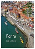 Porto Tag und Nacht (Wandkalender 2024 DIN A2 hoch), CALVENDO Monatskalender