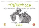 TIERONISCH (Wandkalender 2024 DIN A4 quer), CALVENDO Monatskalender