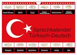 Sprachkalender Türkisch-Deutsch (Wandkalender 2024 DIN A4 quer), CALVENDO Monatskalender