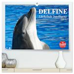 Delfine - Lächelnde Intelligenz (hochwertiger Premium Wandkalender 2024 DIN A2 quer), Kunstdruck in Hochglanz