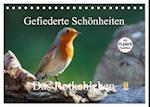 Gefiederte Schönheiten - Das Rotkehlchen / Planer (Tischkalender 2024 DIN A5 quer), CALVENDO Monatskalender