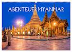 Abenteuer Myanmar (Wandkalender 2024 DIN A2 quer), CALVENDO Monatskalender