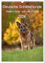 Deutsche Schäferhunde - Seelentröster auf vier Pfoten (Wandkalender 2024 DIN A3 hoch), CALVENDO Monatskalender
