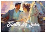 Zeichen der Liebe Impressionistische Bilder (Wandkalender 2024 DIN A4 quer), CALVENDO Monatskalender