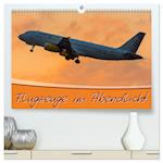 Flugzeuge im Abendlicht (hochwertiger Premium Wandkalender 2024 DIN A2 quer), Kunstdruck in Hochglanz