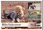 Wildes Kinderzimmer - Tierkinder in Afrika (Tischkalender 2024 DIN A5 quer), CALVENDO Monatskalender