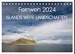 Fernweh 2024 ¿ Islands weite Landschaften (Tischkalender 2024 DIN A5 quer), CALVENDO Monatskalender
