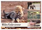 Wildes Kinderzimmer - Tierkinder in Afrika (Wandkalender 2024 DIN A2 quer), CALVENDO Monatskalender
