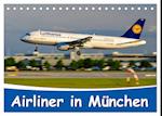 Airliner in München / 2024 (Tischkalender 2024 DIN A5 quer), CALVENDO Monatskalender