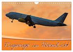 Flugzeuge im Abendlicht (Wandkalender 2024 DIN A4 quer), CALVENDO Monatskalender