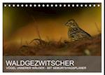 Waldgezwitscher - Vögel unserer Wälder (Tischkalender 2024 DIN A5 quer), CALVENDO Monatskalender