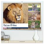 Katzen Afrikas (hochwertiger Premium Wandkalender 2024 DIN A2 quer), Kunstdruck in Hochglanz
