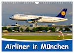 Airliner in München / 2024 (Wandkalender 2024 DIN A4 quer), CALVENDO Monatskalender
