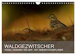 Waldgezwitscher - Vögel unserer Wälder (Wandkalender 2024 DIN A4 quer), CALVENDO Monatskalender