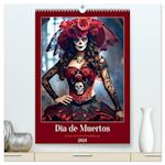 Dia de Muertos Kreative Porträts in Festanlehnung (hochwertiger Premium Wandkalender 2024 DIN A2 hoch), Kunstdruck in Hochglanz