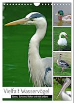 Vielfalt Wasservögel (Wandkalender 2024 DIN A4 hoch), CALVENDO Monatskalender