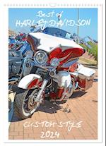 Best of Harley-Davidson Custom-Style 2024 (Wandkalender 2024 DIN A3 hoch), CALVENDO Monatskalender