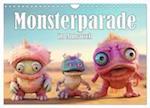 Monsterparade im Anmarsch (Wandkalender 2024 DIN A4 quer), CALVENDO Monatskalender