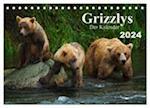 Grizzlys - Der Kalender (Tischkalender 2024 DIN A5 quer), CALVENDO Monatskalender