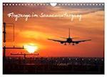 Flugzeuge im Sonnenuntergang (Wandkalender 2024 DIN A4 quer), CALVENDO Monatskalender