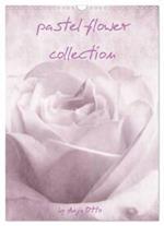 pastel flower collection (Wandkalender 2024 DIN A3 hoch), CALVENDO Monatskalender