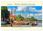 Leer - Perle Ostfrieslands (Wandkalender 2024 DIN A2 quer), CALVENDO Monatskalender