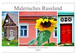 Malerisches Russland - Dorfarchitektur im Gebiet Pskow (Wandkalender 2024 DIN A4 quer), CALVENDO Monatskalender