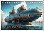 Steampunk Maschinenwelt (Tischkalender 2024 DIN A5 quer), CALVENDO Monatskalender